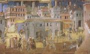 Ambrogio Lorenzetti Life in the City (mk08) oil on canvas